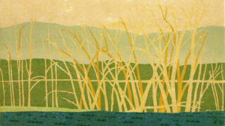 Yellow Trees 32.5x41cm Limited Edition Wood Block Print